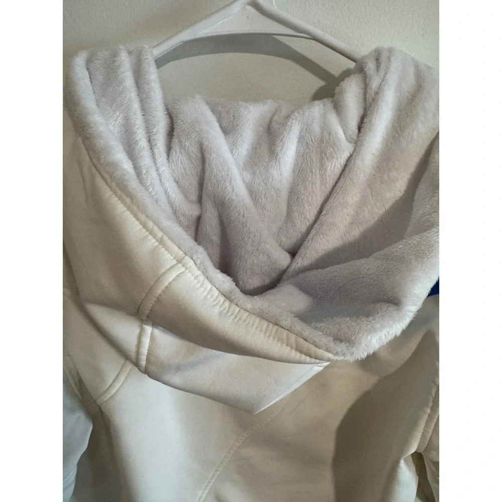 Spyder Softshell Fleece Lined Jacket Girls Large White‎ Colorblock Hooded